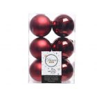 Kaemingk Christmas Decoration Shatterproof Baubles 6cm Pack of 12 - Oxblood Red