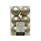 Kaemingk Christmas Shatterproof Baubles 6cm - Pearl - Pack of 12