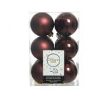 Kaemingk Christmas Shatterproof Baubles 6cm - Redwood - Pack of 12