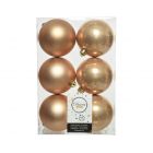 Kaemingk Christmas Decoration Baubles Shatterproof Shiny - Butterscotch 8cm - Pack of 6