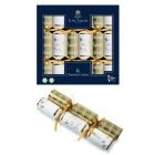 Tom Smith Christmas Crackers - Pack of 6 - Cream And Gold