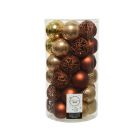 Kaemingk Christmas Shatterproof Glitter Baubles Assorted - 6cm 