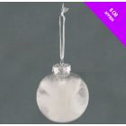 Davies Products Christmas Clear Feather Bauble - 8cm