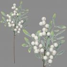 Davies Products Pearl & Frost Leaves Pick Christmas Decoration - 38cm