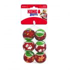 KONG Christmas Holiday SqueakAir Balls x 6 Pack