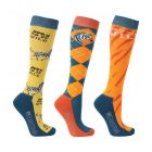 Hy Equestrian Born To Be Wild Socks (Pack Of 3)