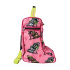 Hy Equestrian Thelwell Collection Hugs Jodhpur Boot Bag - Pink/Lime/Hot Pink