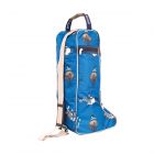 Hy Equestrian Thelwell Collection Jumps Boot Bag - Classic Blue/Taupe/Navy