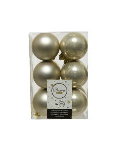 Kaemingk Christmas Shatterproof Baubles 6cm - Pearl - Pack of 12