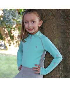 Hy Equestrian DynaMizs Ecliptic Baselayer - Mint/Grey - 11-12 Years