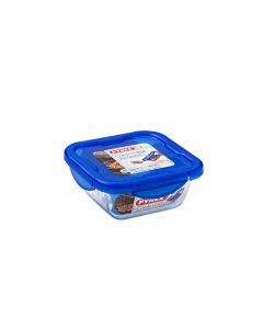 Pyrex Cook & Go Glass Square Dish with Lid - 0.9L
