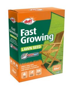 Doff Fast Acting Lawn Seed With Procoat - 1kg - Covers 40m2