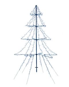 Kaemingk LED Light Up Christmas Tree 300cm - Cool White with Black Cable