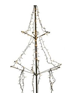 Kaemingk LED Light Up Christmas Tree 135cm - Warm White with Black Cable