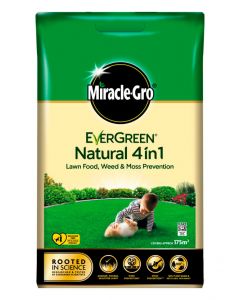 Miracle-Gro Natural 4 in 1 Feed, Weed & Mosskiller - 175m2