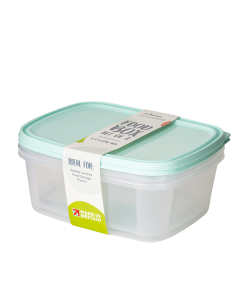 Wham Everyday Clear Food Boxes - Set of 2 - 3L