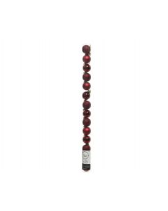 Kaemingk Christmas Baubles Shatterproof Mix - Oxblood - 3cm