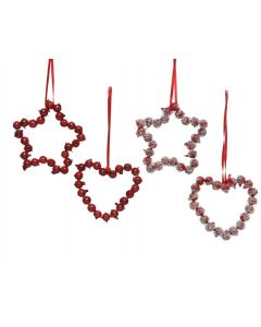 Kaemingk Christmas Natural Foam Hanger With Assorted Berries - Red - Pack of 2