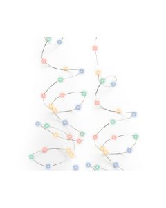 Kaemingk Micro 100 LED Durawise Twinkle Christmas Lights - Multi Coloured with Silver Cable