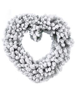 Kaemingk Imperial Christmas Snowy Wreath - Indoor - Green/White - dia 50cm - H 8cm