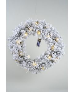 Kaemingk Snowy Toronto Christmas Wreath - 35cm