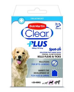 Bob Martin Clear Plus Spot On Solution For Large Dogs - 3 Pipettes