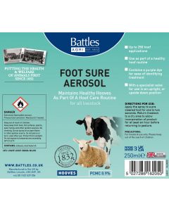 Battles Foot Sure Aerosol for Cattle, Sheep, Pigs and all Livestock