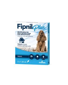 Fipnil Plus Spot-On For Medium Dogs 10-20Kg - 3 Pipettes