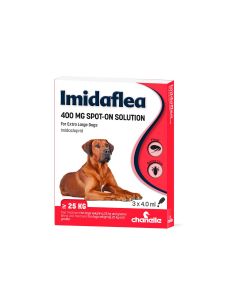 Imidaflea 400Gm Spot-On For Extra Large Dogs Over 25Kg - 3 Pipettes
