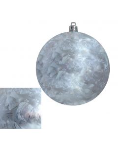 Davies Products Feather Christmas Tree Bauble 10cm - Silver