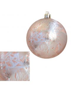 Davies Products Feather Christmas Tree Bauble 8cm - Rose