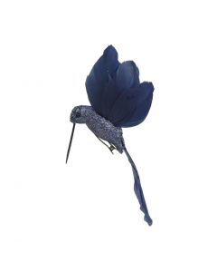 Davies Products Feather Hummingbird Christmas Tree Decoration - 19cm Midnight