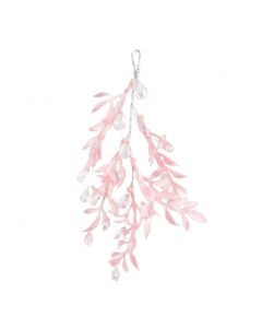 Davies Products Dainty Diamante Drop Christmas Tree Bauble - 26cm Pale Pink