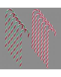 Davies Products Candy Canes Christmas Decoration - Pack of 6 - 15cm