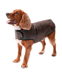 FIREFOOT QUILTED DOG COAT BROWN