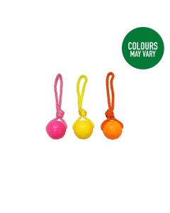 GOOD BOY FETCH GLOW IN THE DARK BALL ON ROPE