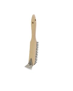 HILLBRUSH TRADE WIRE SCRATCH BRUSH WITH SCRAPER