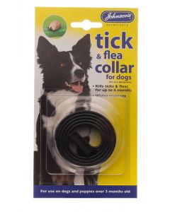 Johnson's Veterinary Dog Tick & Flea Collar Black