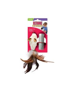 KONG Cat Refillables Cat Toy - Feather Mouse