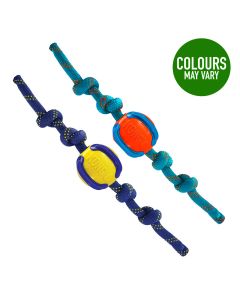 KONG JAXX BRIGHTS BALL C/W ROPE