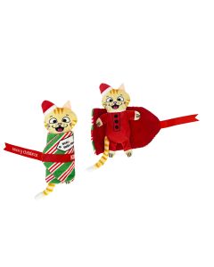 KONG HOLIDAY CAT PULL-A-PARTZ PRESENT STRIPED WRAP