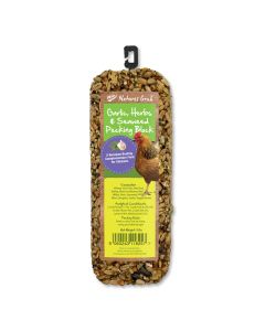 NATURES GRUB GARLIC, HERBS & SEAWEED PECKING BLOCK