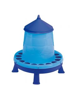 Poultry Feeder Plastic C/W Legs - 4kg - Blue