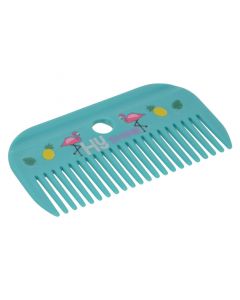 HySHINE Flamingo Mane Comb - Teal/Provence Blue - 9.5 x 5.3cm