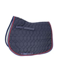 Hy Signature GP Saddle Pad - Navy/Red/Blue - Pony/Cob