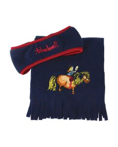 Hy Equestrian Thelwell Collection Fleece Headband and Scarf Set