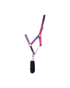 Hy Equestrian Ombre Head Collar and Lead Rope