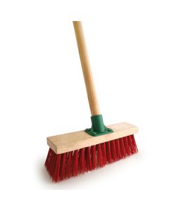 YARD BROOM RED PVC C/W 4 FT 6" HANDLE