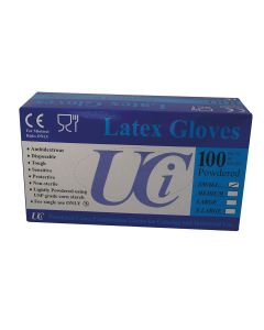 Gloves Latex Examination Pack of 100