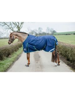 Mackey's Keadeen Standard Neck Horse Turnout Rug 100g Navy/Grey/Hunter 